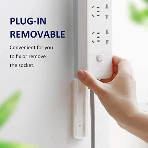 SHIDHMI Self Adhesive Power Strip Holder Fixator Wall-Mounted Desktop Socket Fixer Cable Organizer Multi-Purpose Punch-Free Wall Mount (6 Pcs) - Image 3