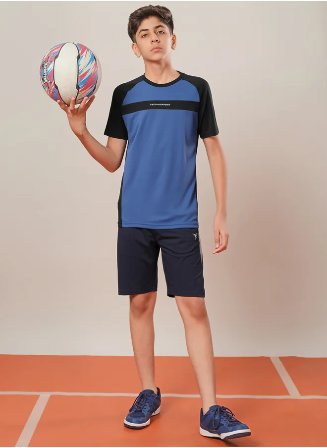 Technosport Boys Color Block Raglan Sleeve T-Shirt