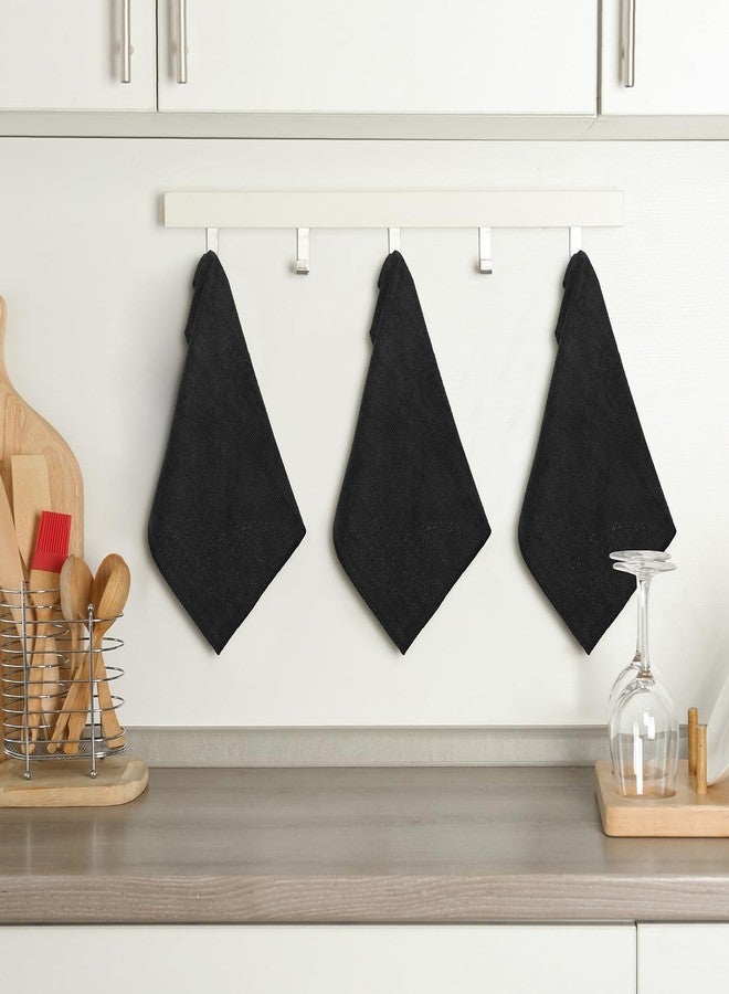 Macarrie 200 قطعة من قماش التنظيف المصنوع من الألياف الدقيقة - مناشف ماصة قابلة لإعادة الاستخدام خالية من الوبر وخالية من الخطوط - قطع غسيل للمنازل والمطابخ والمكاتب والمطاعم والحانات والمتاجر والسيارات، 12 × 12 بوصة (أسود) - Image 4