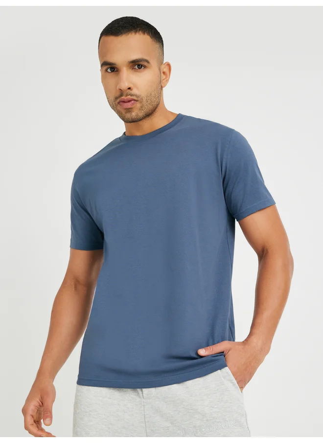 Styli Styli Solid Short Sleeve Crew Neck T-Shirt