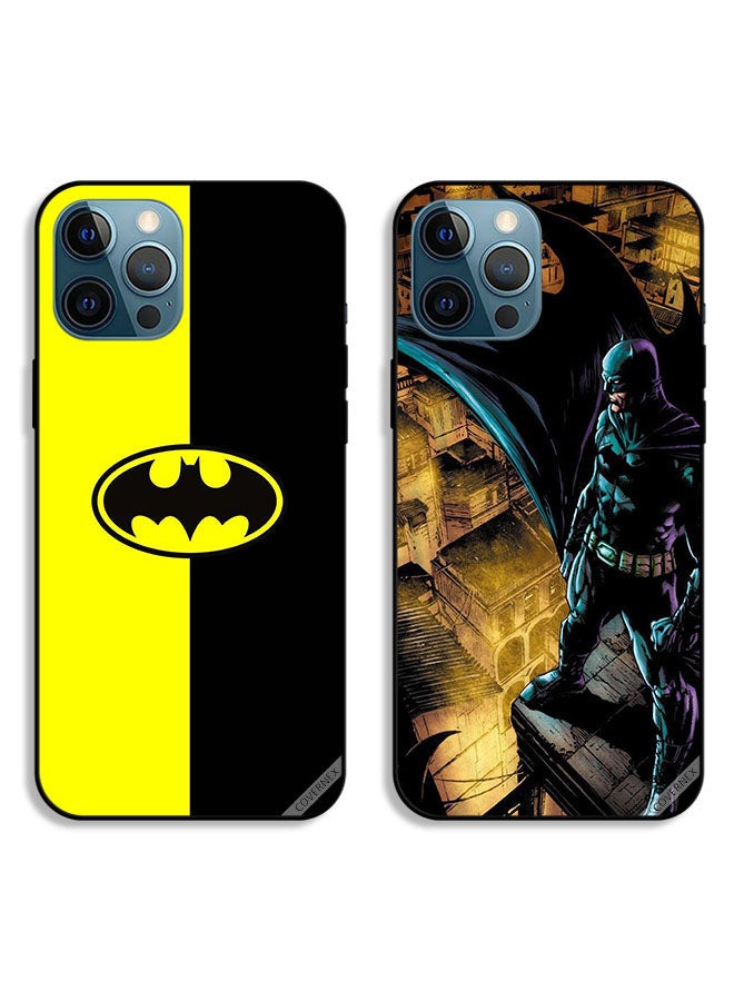 Covernex Two Cases For Apple iPhone 12 Pro Protective Covers Batman Logo and Batman in Action  - Image 1