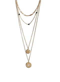 Just Peachy Gold-Plated Layered Necklace by Just Peachy – Elegant Multi-Layer Design – Premium Quality Finish – Adjustable Length – Perfect for Everyday Wear or Special Occasions
