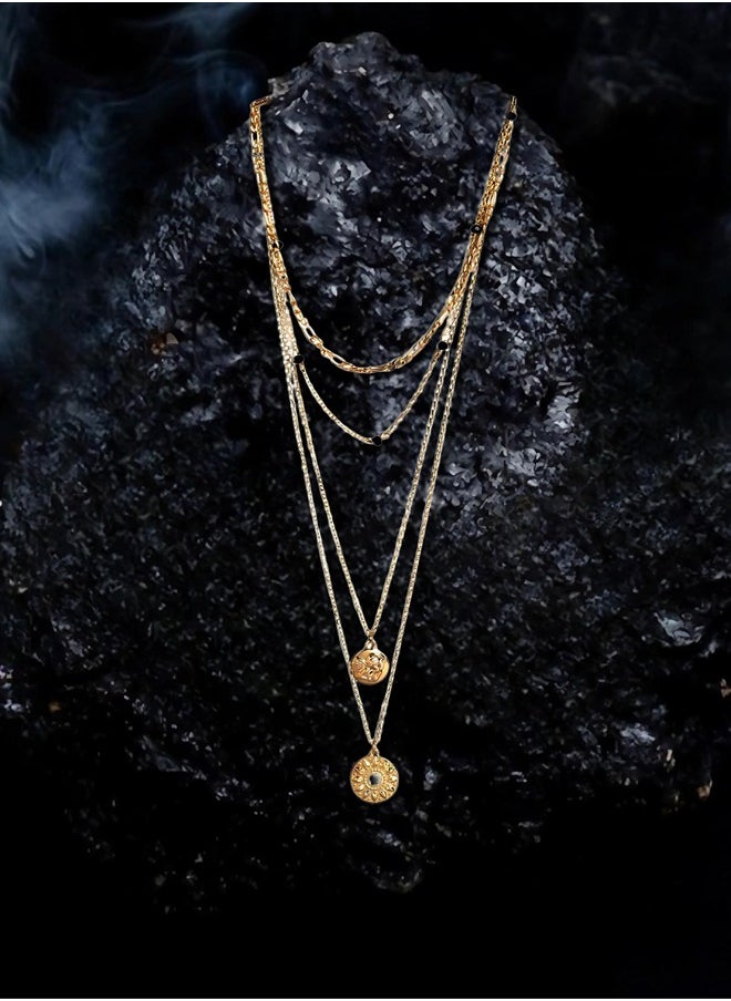 Just Peachy Just Peachy Gold-Plated Layered Necklace by Just Peachy – Elegant Multi-Layer Design – Premium Quality Finish – Adjustable Length – Perfect for Everyday Wear or Special Occasions  - Image 3