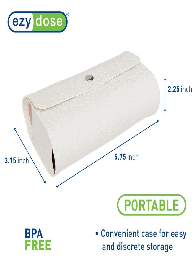 EZY DOSE Weekly (7-Day) AM/PM Pill Case, Medicine Planner, Vitamin Organizer, Pop-Out Compartments, 2 Times a Day, Rainbow Lids, Includes Cream Case, BPA Free - Image 2