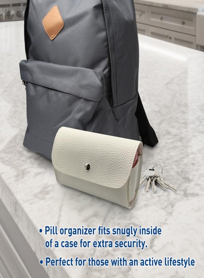 EZY DOSE Weekly (7-Day) AM/PM Pill Case, Medicine Planner, Vitamin Organizer, Pop-Out Compartments, 2 Times a Day, Rainbow Lids, Includes Cream Case, BPA Free - Image 4