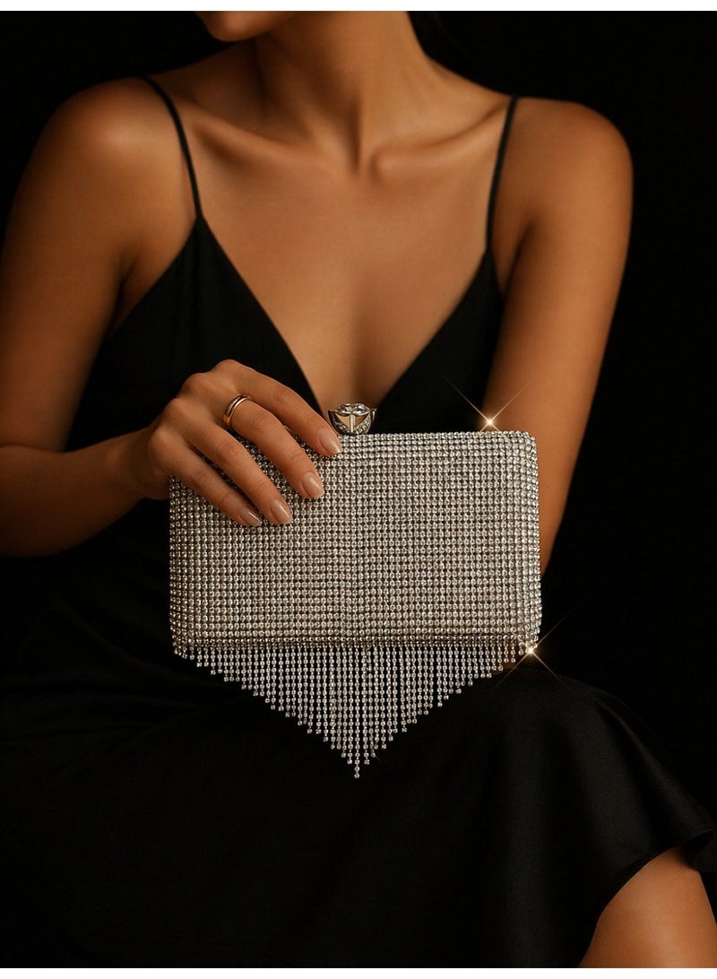 LIFESTYLISH crossbody evening bag Elegant ZS-5 - Silver - Image 1