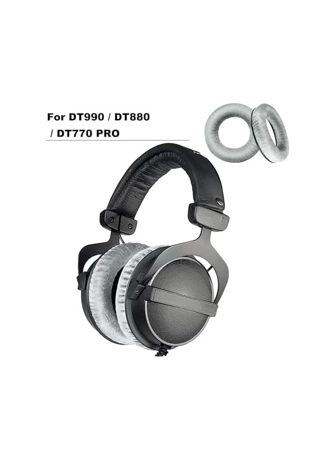 Zaboon - For Dt990 Dt880 Dt770 Pro Headphones Ear Pads Replacement Ear Cushion Pads Earpad Compatible With Dt990 Dt770 Pro Cushions Gray - Image 1