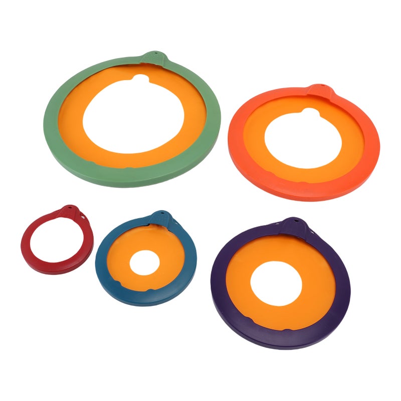 5Pcs Sealing Lid Set Plastic Round Multifunctional Anti Aging Food Storage Cover Set for Home Kitchen - Image 4