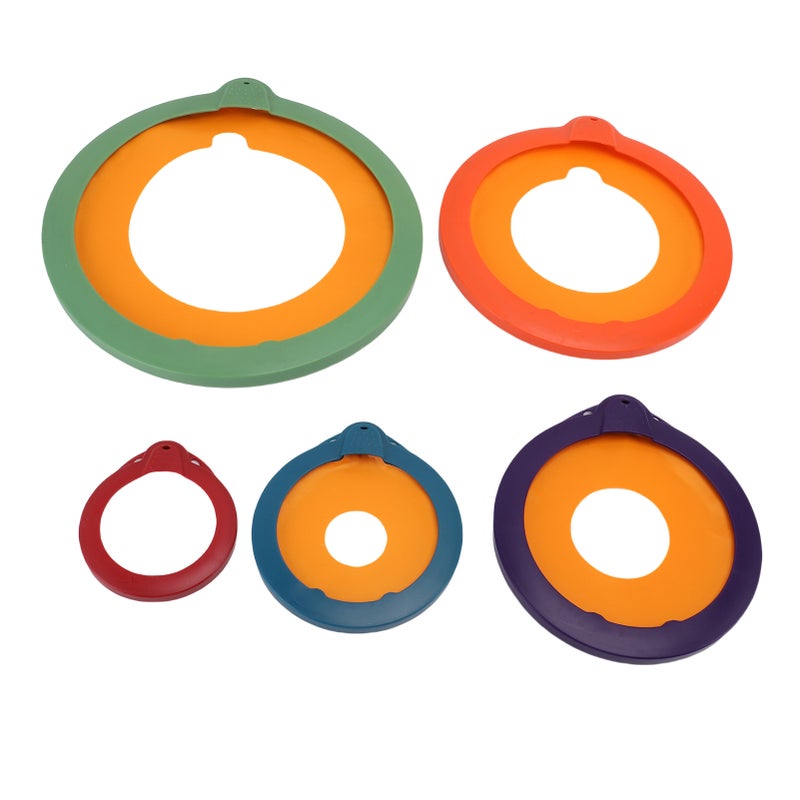 5Pcs Sealing Lid Set Plastic Round Multifunctional Anti Aging Food Storage Cover Set for Home Kitchen - Image 5