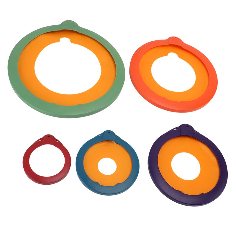 5Pcs Sealing Lid Set Plastic Round Multifunctional Anti Aging Food Storage Cover Set for Home Kitchen - Image 2