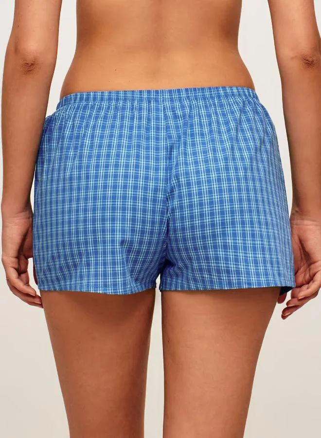 UNDIZ Checkered cotton shorts
