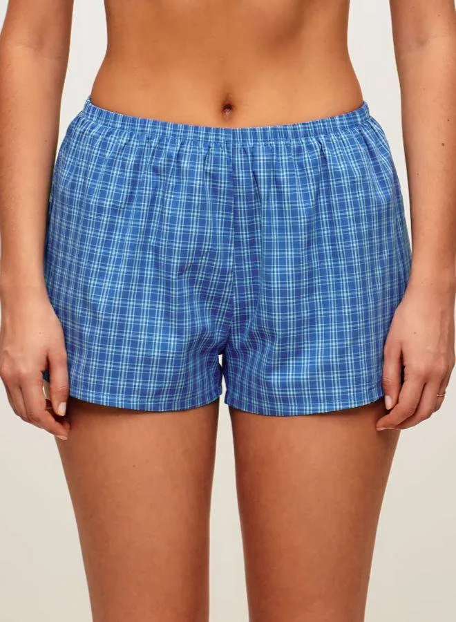 UNDIZ Checkered cotton shorts
