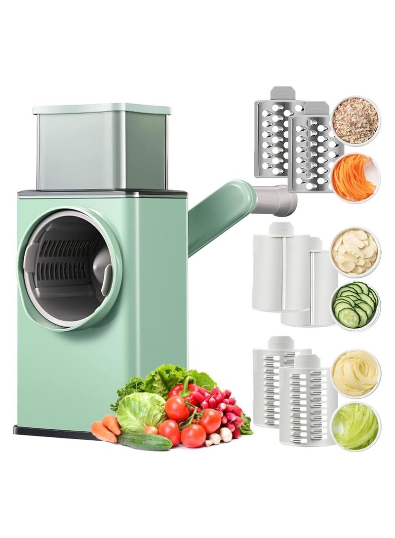 Macon Rotary cheese grater with handle, kitchen vegetable slicer, shredder, grinder, easy to clean rotary slicer for peanuts, crackers, fruits, vegetables, nuts, etc. - Image 1