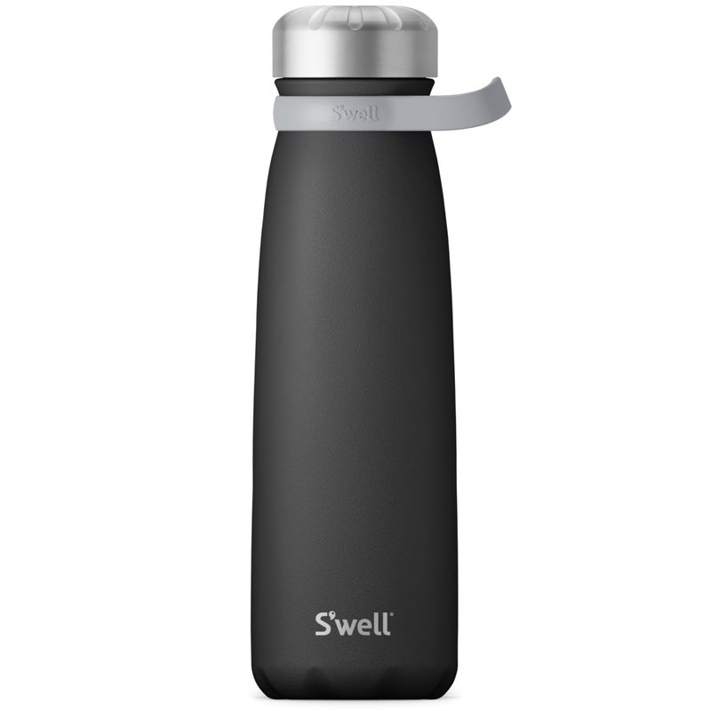 Swell Stainless Steel Traveler With Handle 40oz Onyx Triple Layered Vacuum Insulated Containers Keeps Drinks Cold for 60 Hours and Hot for 20 BPA Free Easy Carrying On the Go