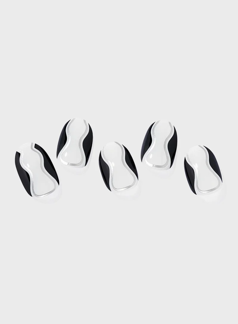 ohora Nail Art Wrap - Black Hourglass