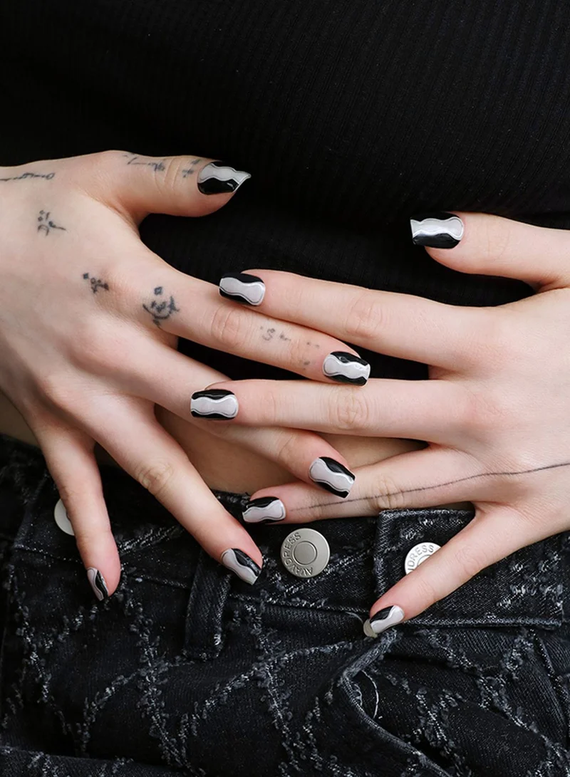 ohora Nail Art Wrap - Black Hourglass