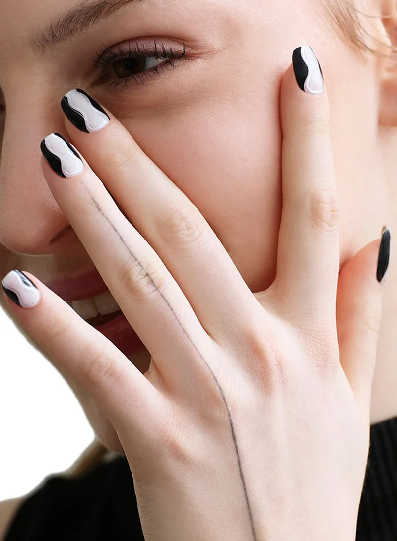ohora Nail Art Wrap - Black Hourglass