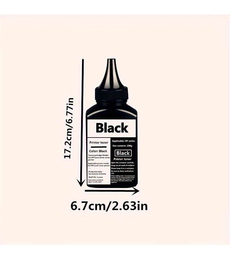 Replacement Toner Refill 100g For Laser Printer High Yield Toner Powder Easy Pour Clear Prints 3000 Pages - Image 2