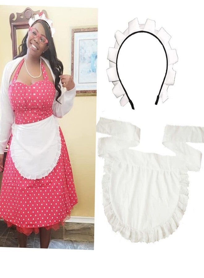MAYSONG Victorian Women's Maid Cosplay apron French Housekeeper Apron - Image 3