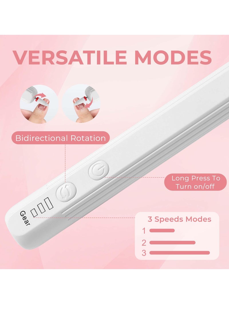 KASTWAVE Portable Wireless Electric Nail Drill, Professional Acrylic Nail Drill Machine for Gel, Professional Nail Drill Machine Kit, USB Electric Nail File Efile Set,Manicure Pedicure Nail Tools - Image 3