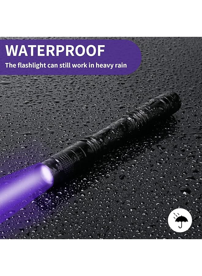 X spring UV Black Light Flashlight 2 Pack 395nm Mini Pen Light with Clip Waterproof Ultraviolet Flashlight for Leak Pet Urine Scorpion Hotel Inspection Dry Stain and Bed Bug and Etc - Image 4