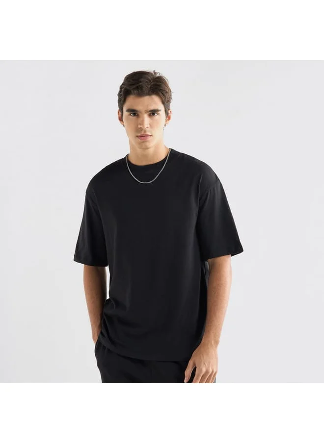 FAV Dragon Print T-shirt with Crew Neck and Short Sleeves