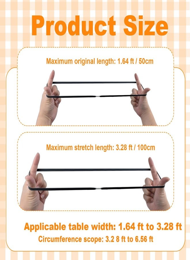 MARRTEUM Table Bungees Tablecloth Strap Bands, 10 Pieces Black Elastic Windproof Band Cords to Hold Down Table Cloth for Outdoor, Kitchen, Picnic Camping, Wedding Party - Image 2