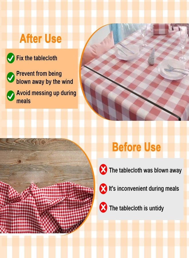 MARRTEUM Table Bungees Tablecloth Strap Bands, 10 Pieces Black Elastic Windproof Band Cords to Hold Down Table Cloth for Outdoor, Kitchen, Picnic Camping, Wedding Party - Image 5