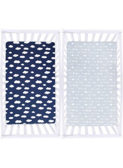 Biloban Biloban Crib Sheets Fitted, 2 Pack Crib Sheet Fits for Standard Crib Mattress, Toddler Sheets for Baby Boys & Girl  - Image 2