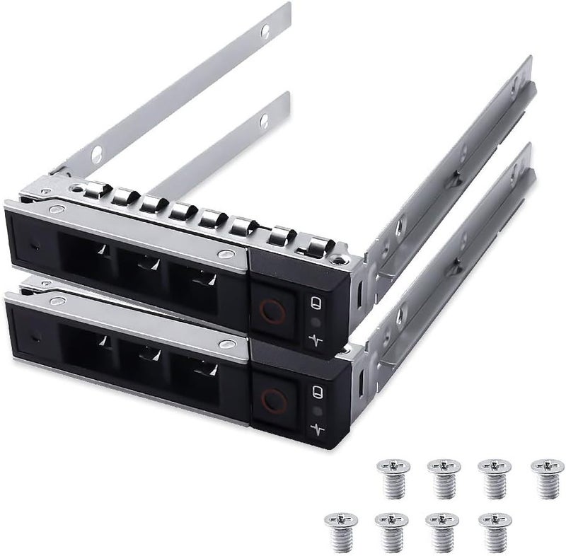 HUYUN 2pcs Pack 2.5" DXD9H SAS SATA Hard Drive Caddy Tray Enclosure Compatible for Dell PowerEdge Servers 14th Gen R440 R640 R740 R740xd R840 R940 R6415 R7415 R7425 - Image 1