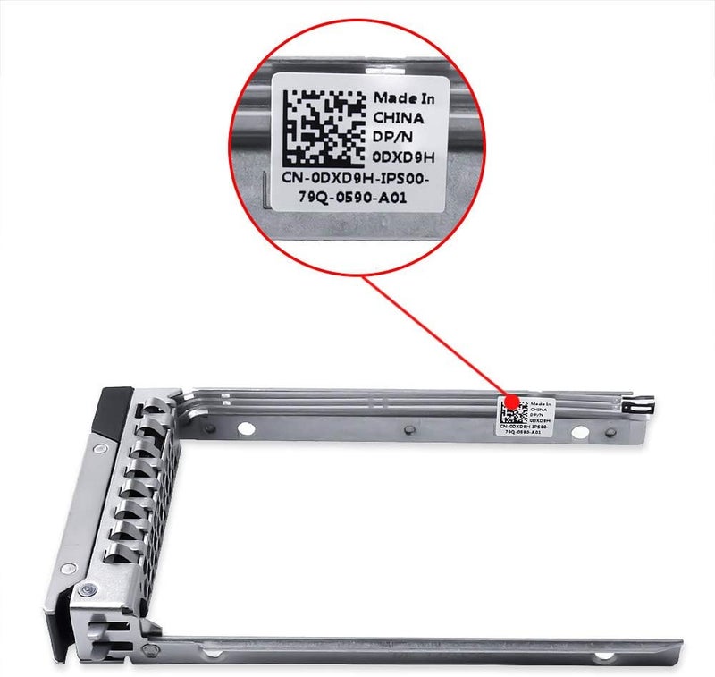 HUYUN 2pcs Pack 2.5" DXD9H SAS SATA Hard Drive Caddy Tray Enclosure Compatible for Dell PowerEdge Servers 14th Gen R440 R640 R740 R740xd R840 R940 R6415 R7415 R7425 - Image 5