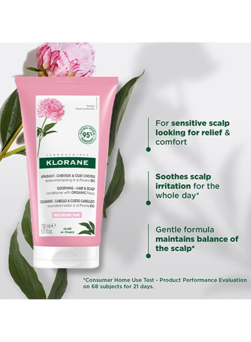 Klorane Peony Soothing Conditioner For Sensitive Scalp 150Ml - Image 2