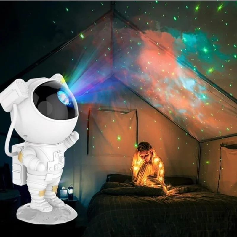 اي سي شوب Astroboy Lighting Star Projector Astronaut Lighted Galaxy Milky Way Projection Night Lamp
