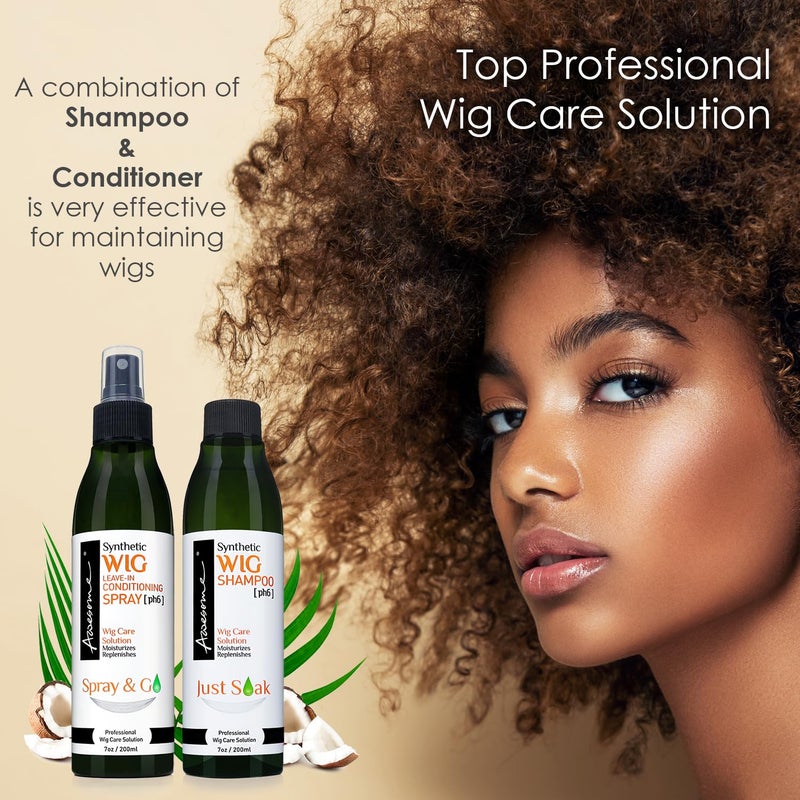 Awesome Synthetic Wig Shampoo, pH6, Detangle and Anti-Frizz, Adds Body & Volume, Hydrates & Moisturizes, Promotes Silkiness & Shine, Easy Combing, Contains Coconut Oil,7 fl oz - Image 4