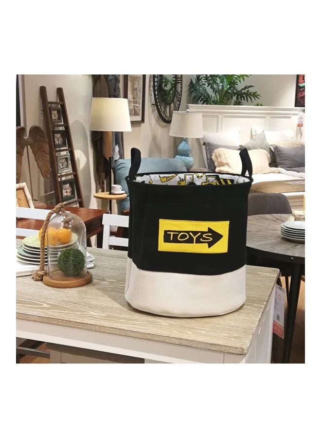 NIBEMINENT Toys Storage Basket Black/White/Yellow 40x33x40centimeter - Image 2