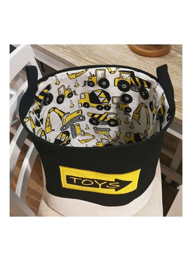 NIBEMINENT Toys Storage Basket Black/White/Yellow 40x33x40centimeter - Image 3