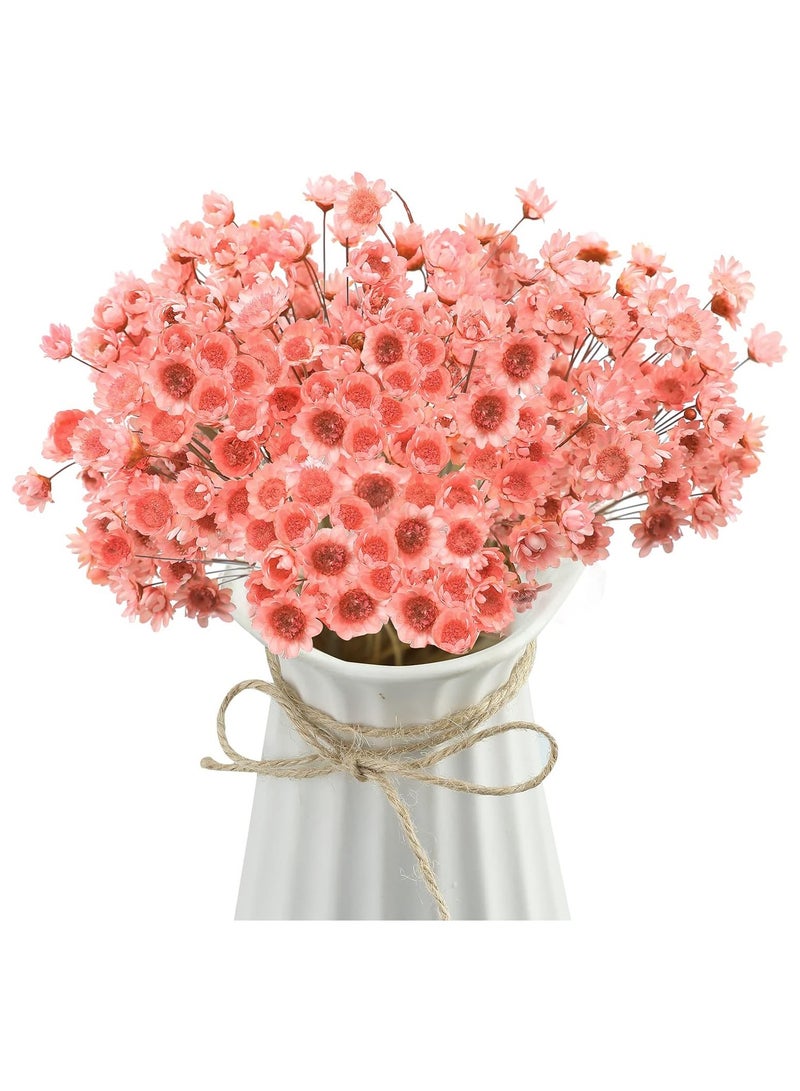 SOLARAE 200 Pcs Natural Dry Flowers Brazilian Small Star Daisy Dried Flowers Dried Daisy Flowers Decorative Dried Flowers Mini Daisy Chamomile Bouquet for Wedding Floral Arrangements Decorations (Pink) - Image 1