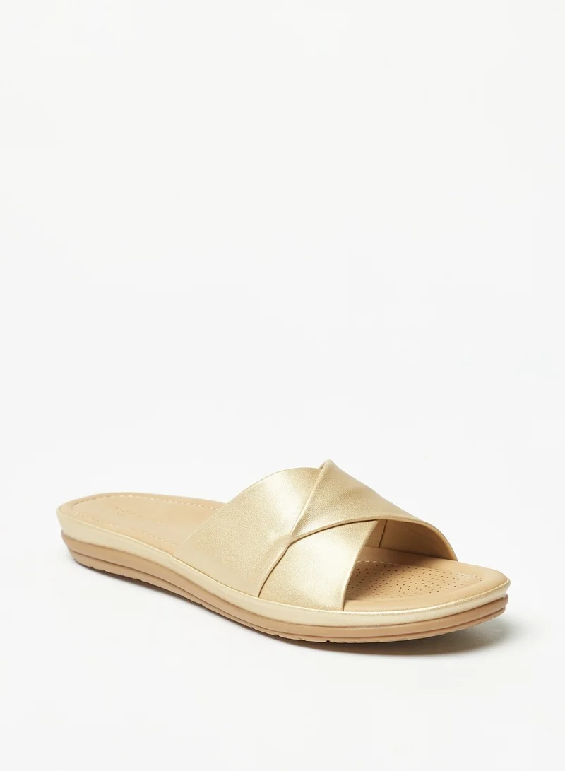 فلورا بيلا من شو إكسبرس Womens Solid Slide Sandals