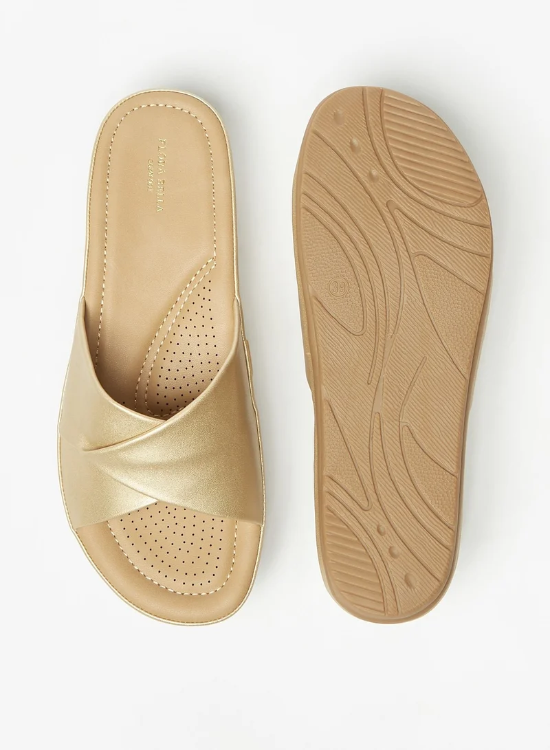 فلورا بيلا من شو إكسبرس Womens Solid Slide Sandals