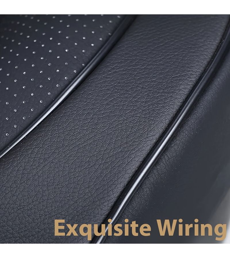 1 Luxury Faux Leather Car Seat Cover with Diamond Stitching Waterproof Breathable Anti Slip Scratch Resistant Front Cushion for Cars SUVs Trucks Brown - Image 4