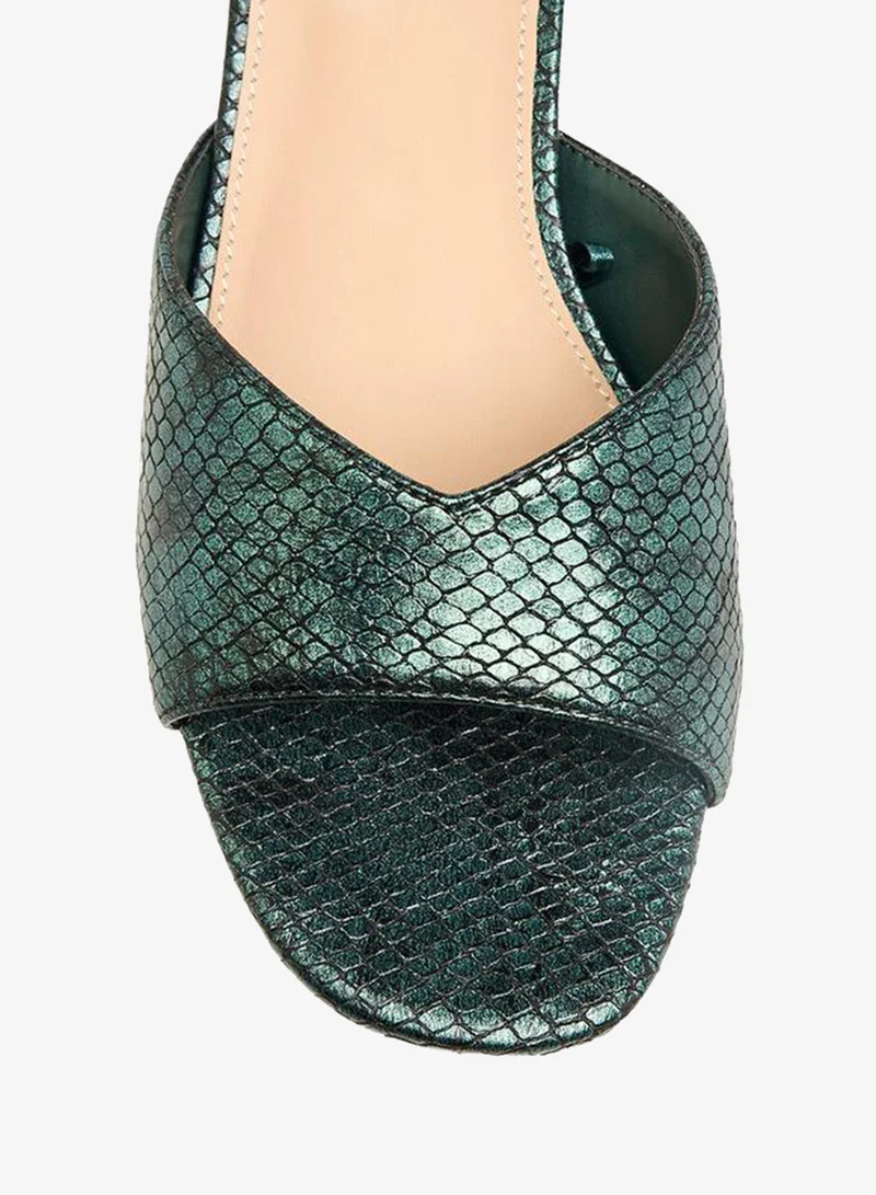 Flora Bella By Shoexpress GREEN Flora Bella Women Embellished Heel Sandals Ramadan Collection for Women | Best Price UAE