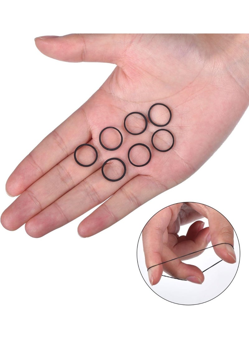 VIUAUAX 600 قطعة من أربطة الشعر المطاطية السوداء - Image 3