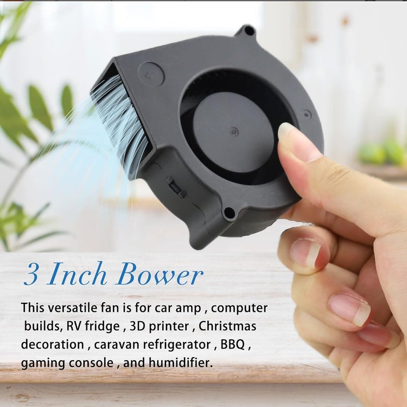 REES52 7530 Blower Fan 75mm Blower Fan 75mm x 30mm 24V 2PIN DC Brushless Cooling Blower Fan - Image 4