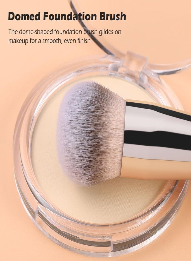 TEOYALL Dual-Ended Foundation Contour Brush, Dense Sculpting Defining and Domed Blending Synthetic Bristles for Liquid Cream Powder - Image 2