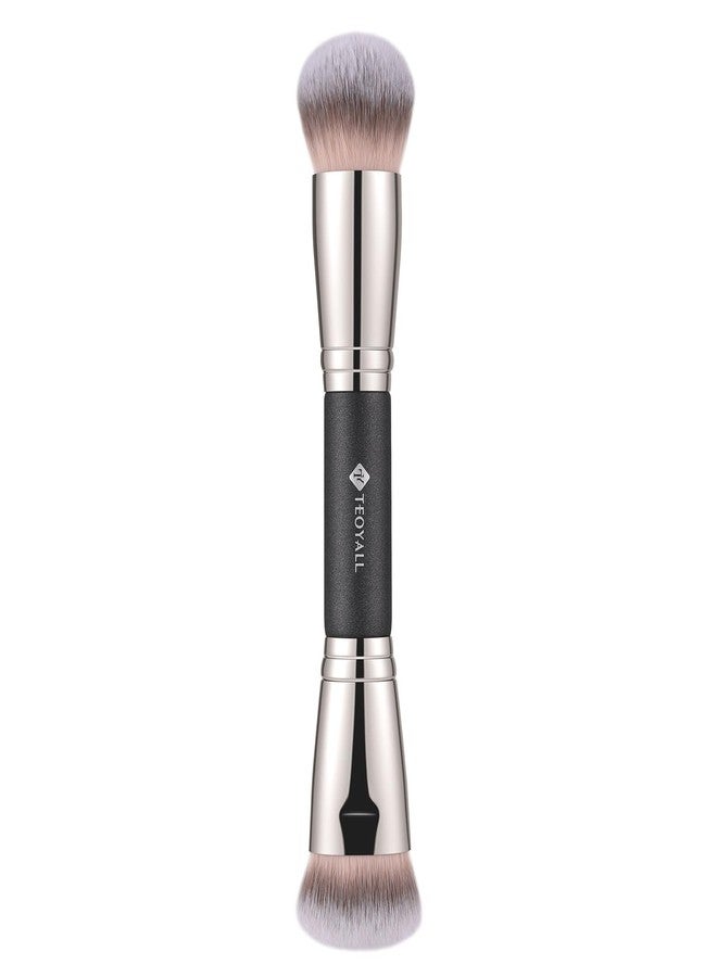 TEOYALL Dual-Ended Foundation Contour Brush, Dense Sculpting Defining and Domed Blending Synthetic Bristles for Liquid Cream Powder - Image 1