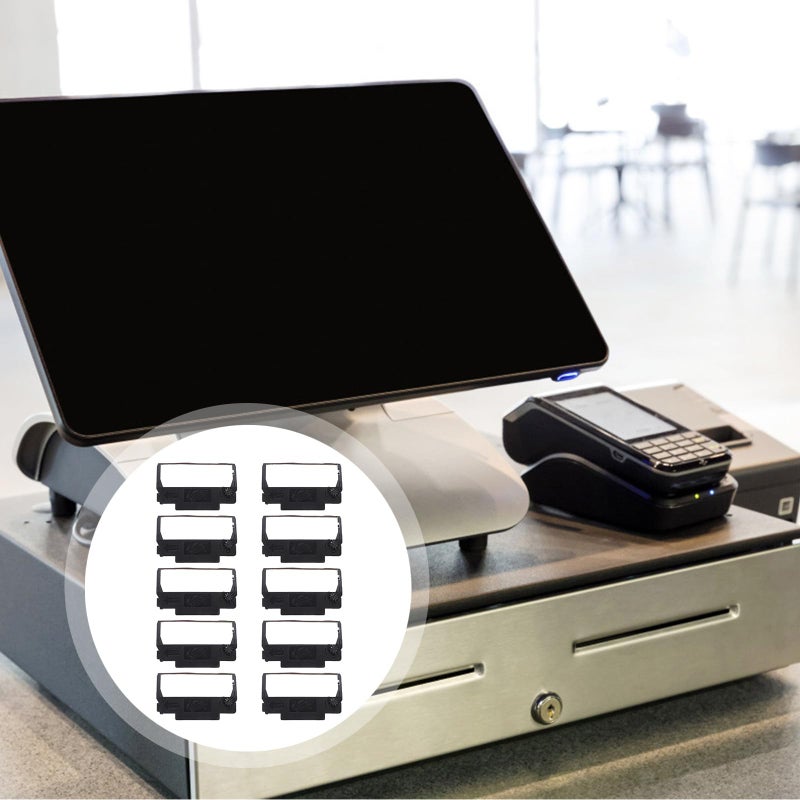 شريط حبر نايلون لآلة تسجيل النقود 10 قطع بديل لطابعات Tm U220 U230 U210 U370 خرطوشة ABS - Image 4