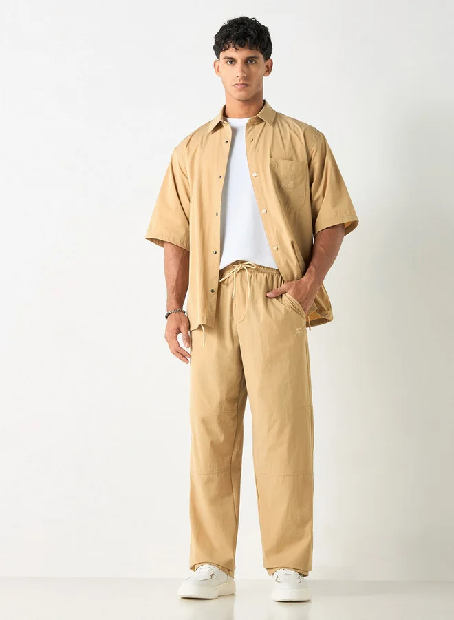 ستارتر بنطلون سادة بخصر مرن مع رباط إغلاق وجيوب من ستارتر