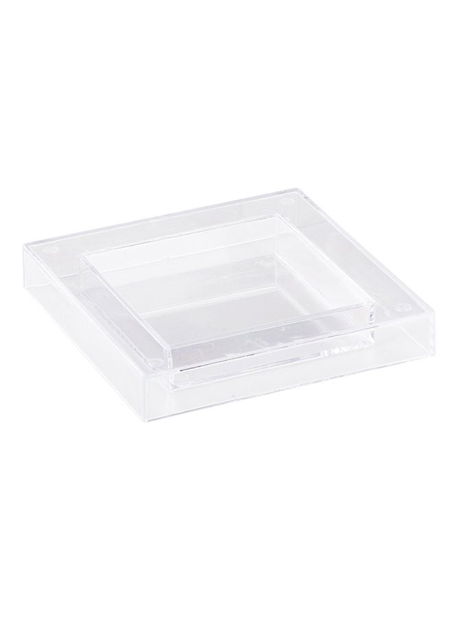 Restaurantware-2.5 x 2.5 Inch Dessert Plates, 20 Disposable Appetizer Plates - For Cold Foods, Clear Plastic Mini Serving Plates, Serve Appetizers Or Desserts, For Buffet Or Catered Events - Image 1