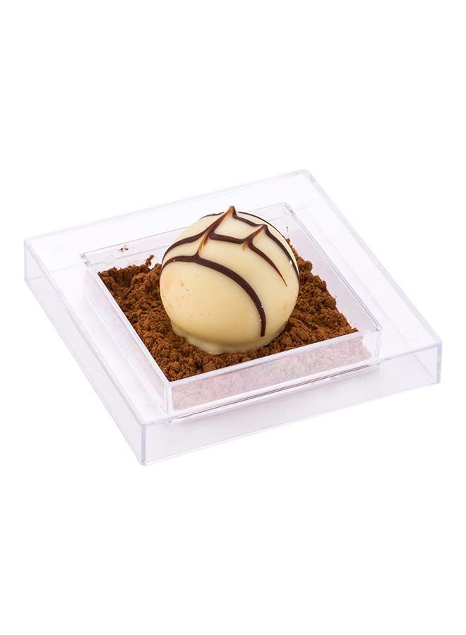 Restaurantware-2.5 x 2.5 Inch Dessert Plates, 20 Disposable Appetizer Plates - For Cold Foods, Clear Plastic Mini Serving Plates, Serve Appetizers Or Desserts, For Buffet Or Catered Events - Image 4