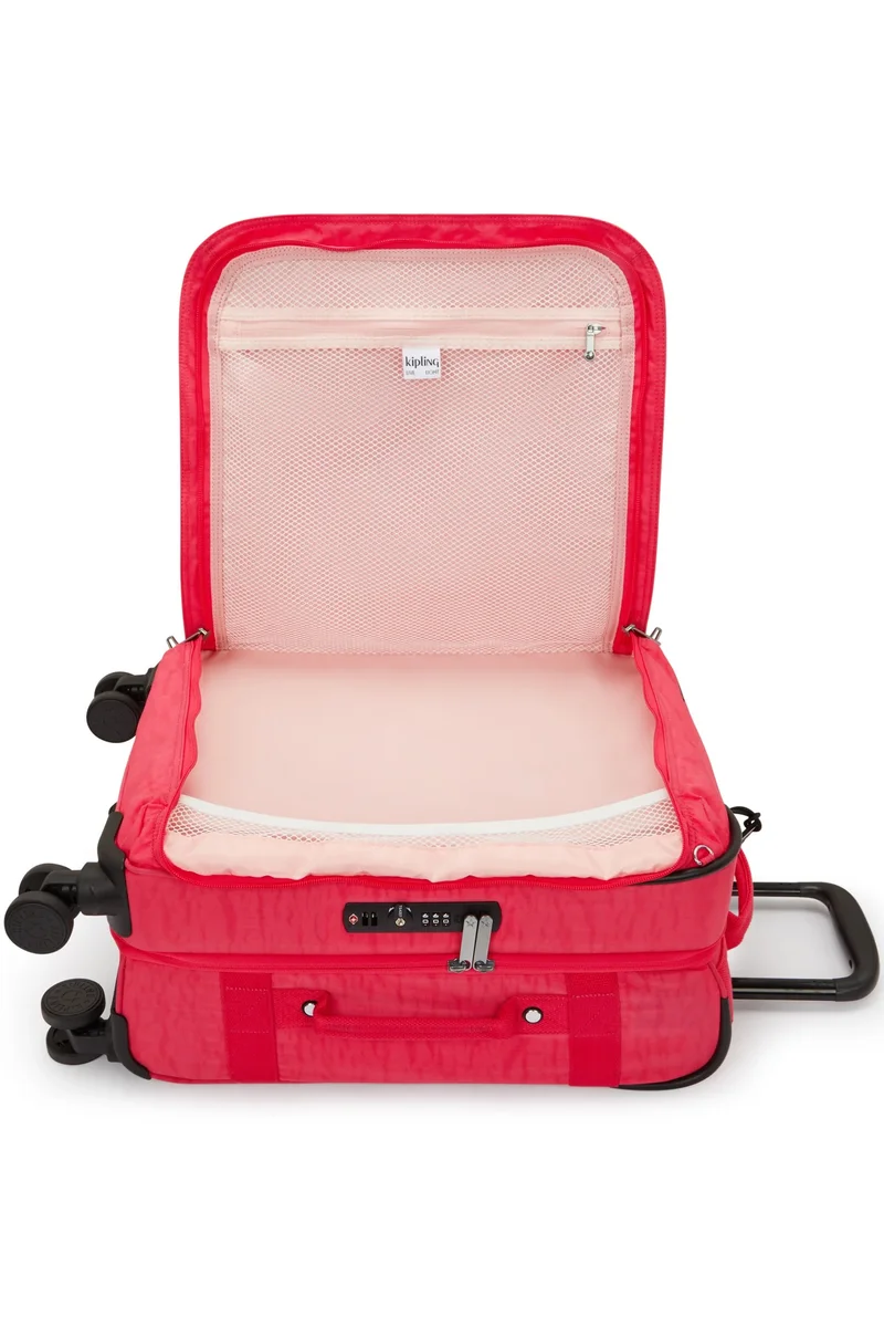 kipling Spontaneous S Small Female 4-Wheeled Luggage - Resort Pink